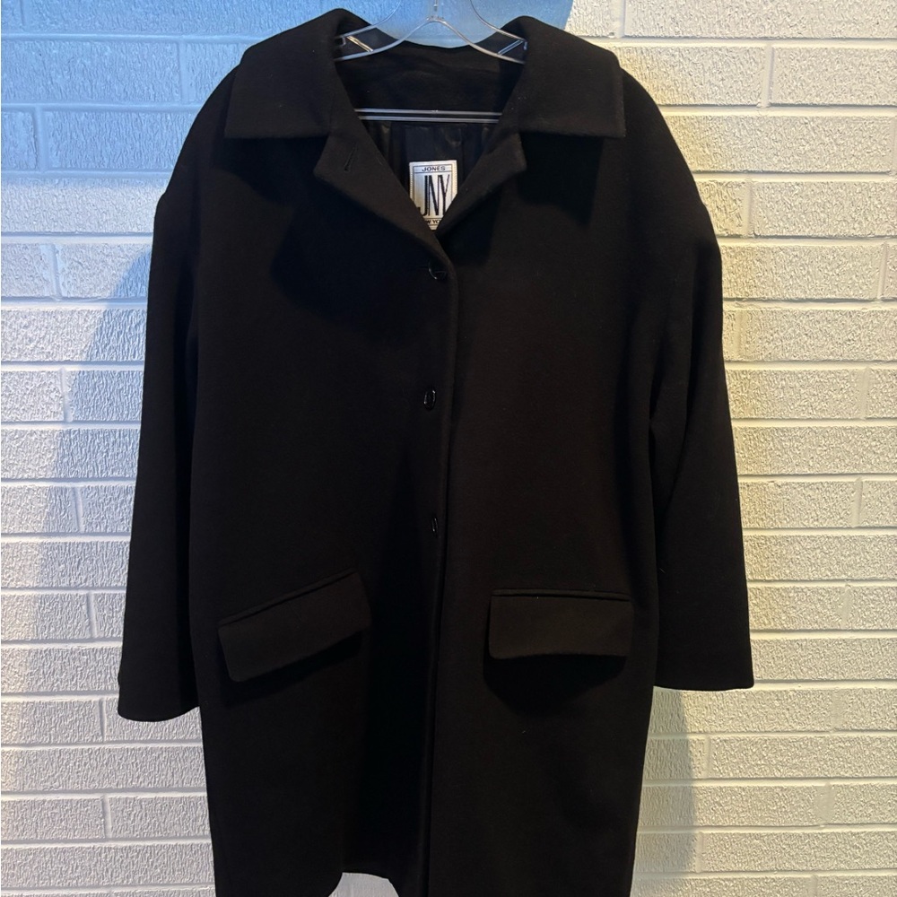 Jones New York Wool Black Coat